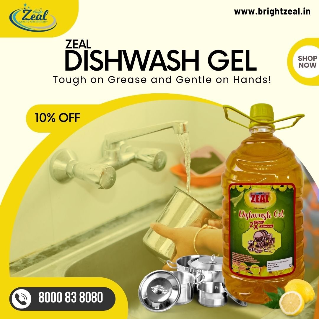 bright zeal dishwash gel- slider image