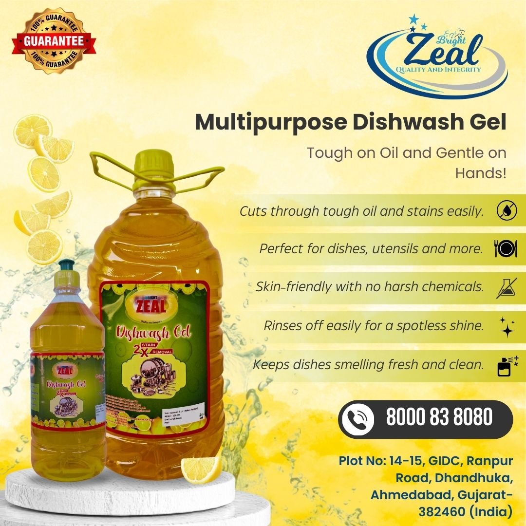 bright zeal dishwash gel- slider image